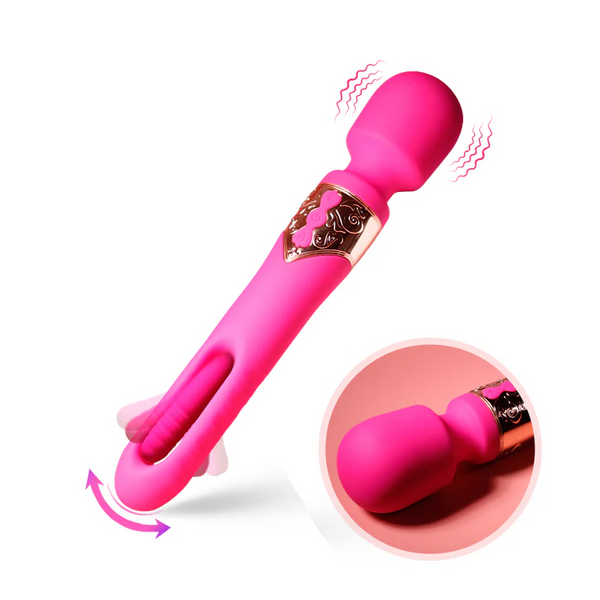 Klassieke vibrator met fladderende en vibrerende functie