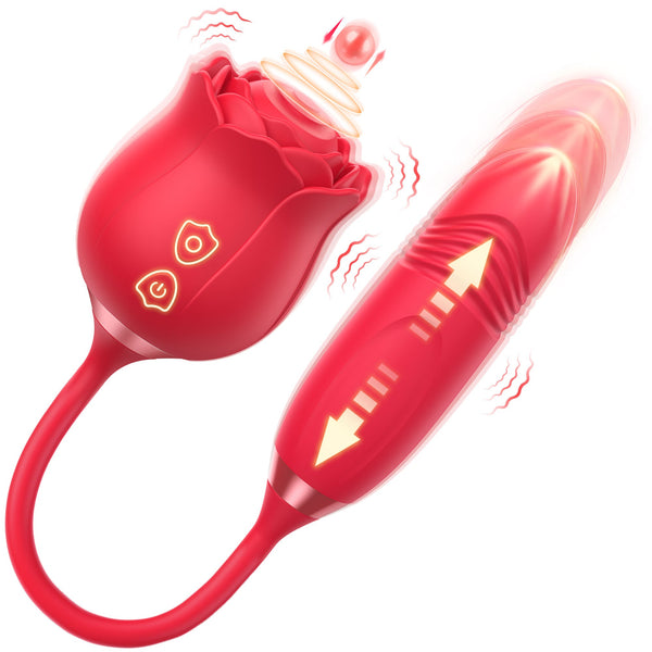 Rozenvibrator met Tik- en Stootmodi