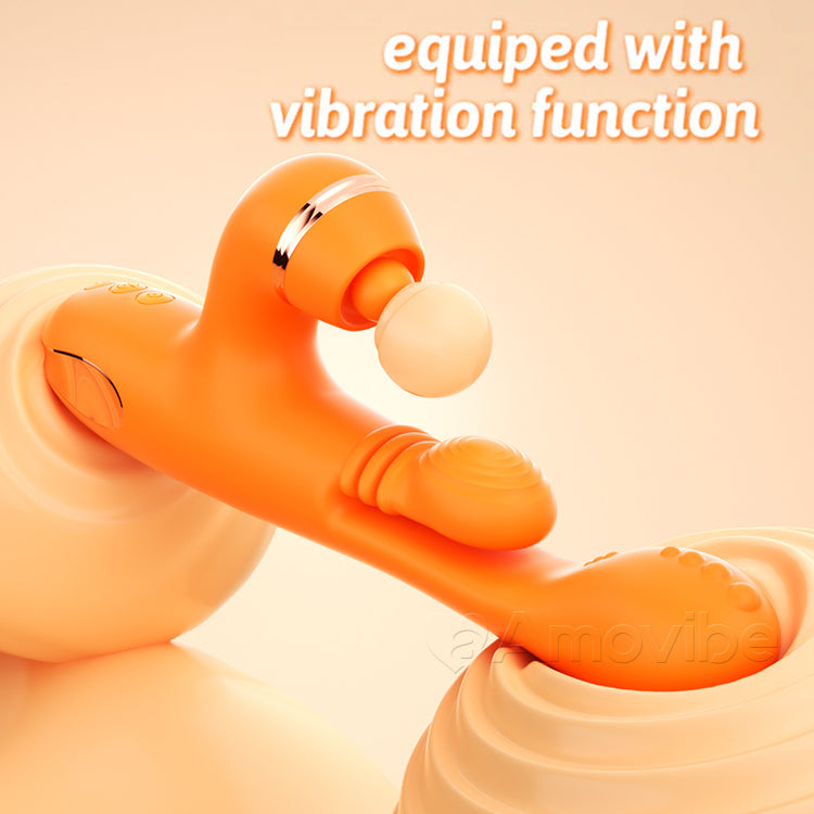 G-spot vibrator met cirkelvormige masserende beweging, vibratie en 3 opzetstukken voor clitoris tikken, kietelen en likken