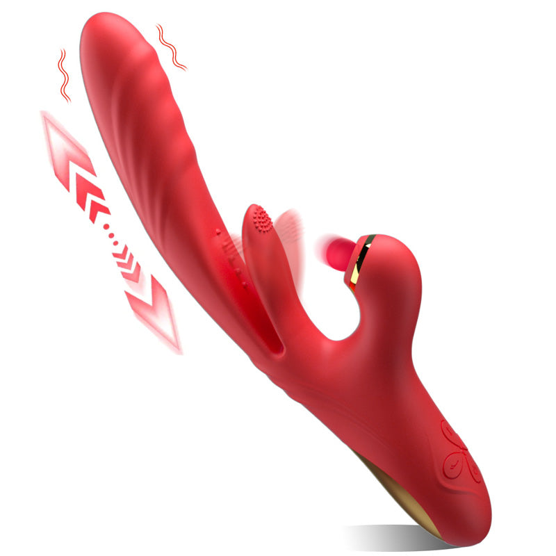 5 IN 1 Stotende Vibrator met Likvibratie, Verwarming & Clit Tikken