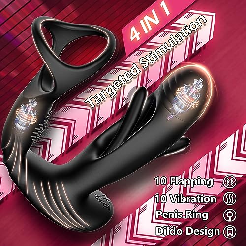 Prostaatmassager met 10 fladder- en trilstanden