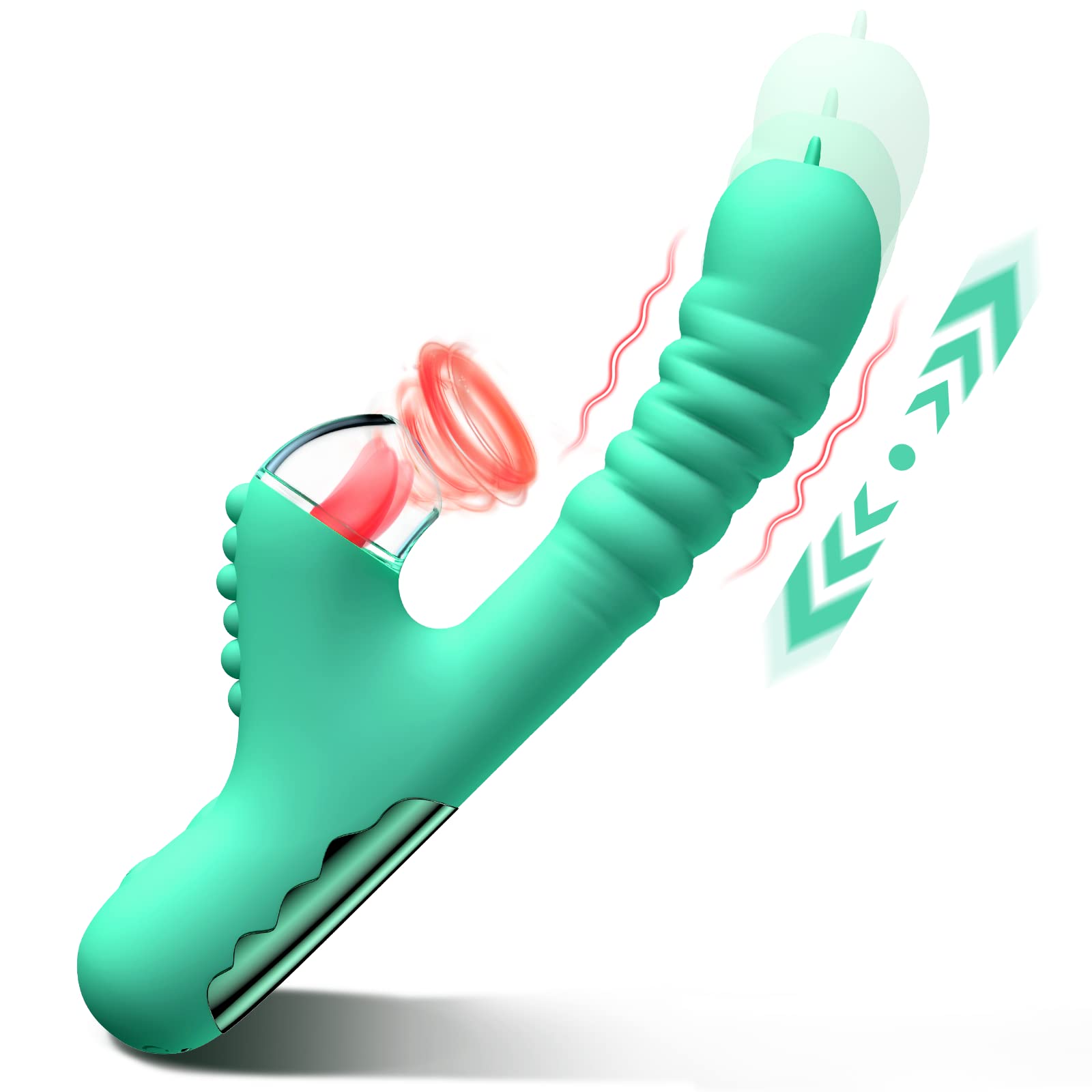 G Spot Vibrator met Stotende & Zuigende Ontwerp