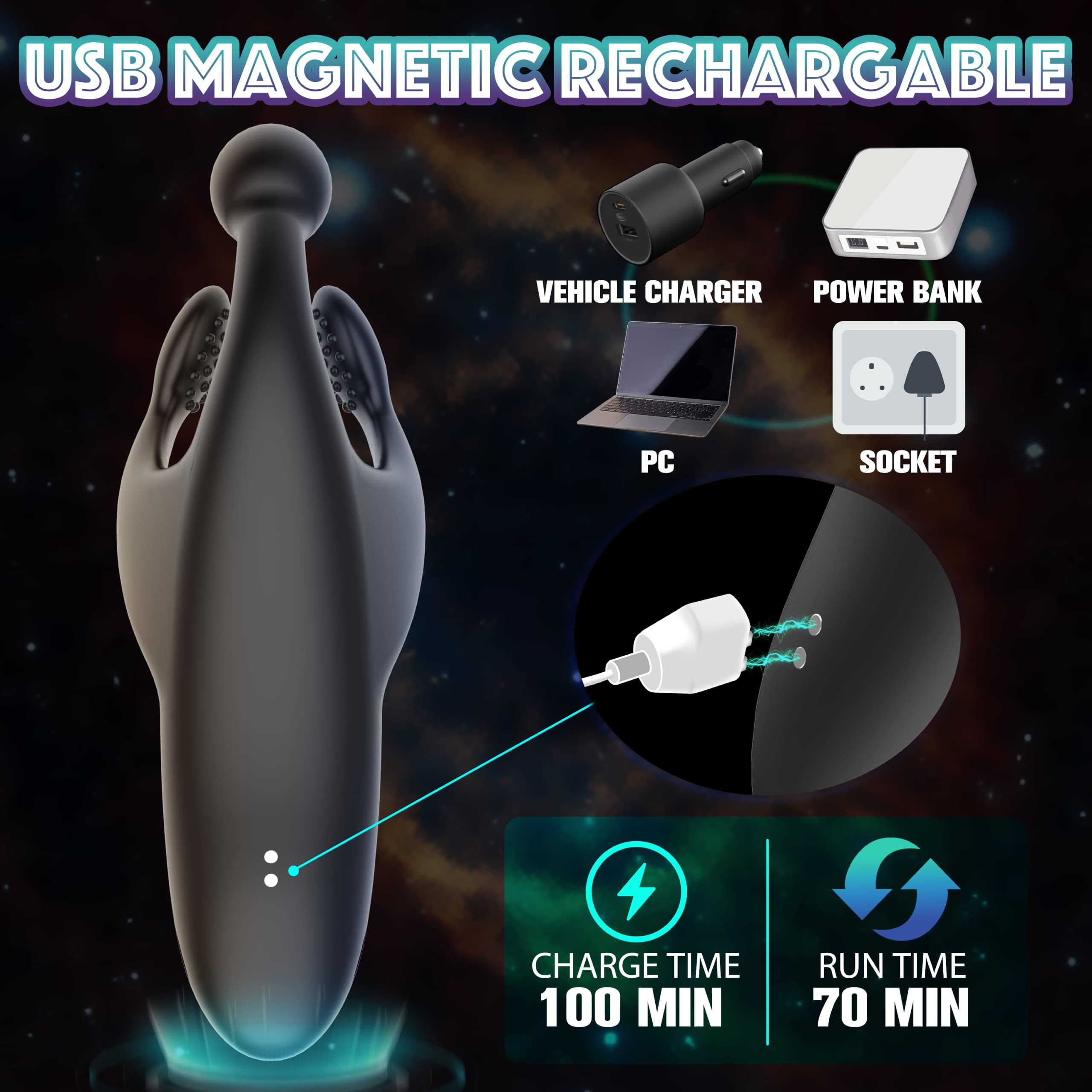 Penis vibrator met tikken en vibratie