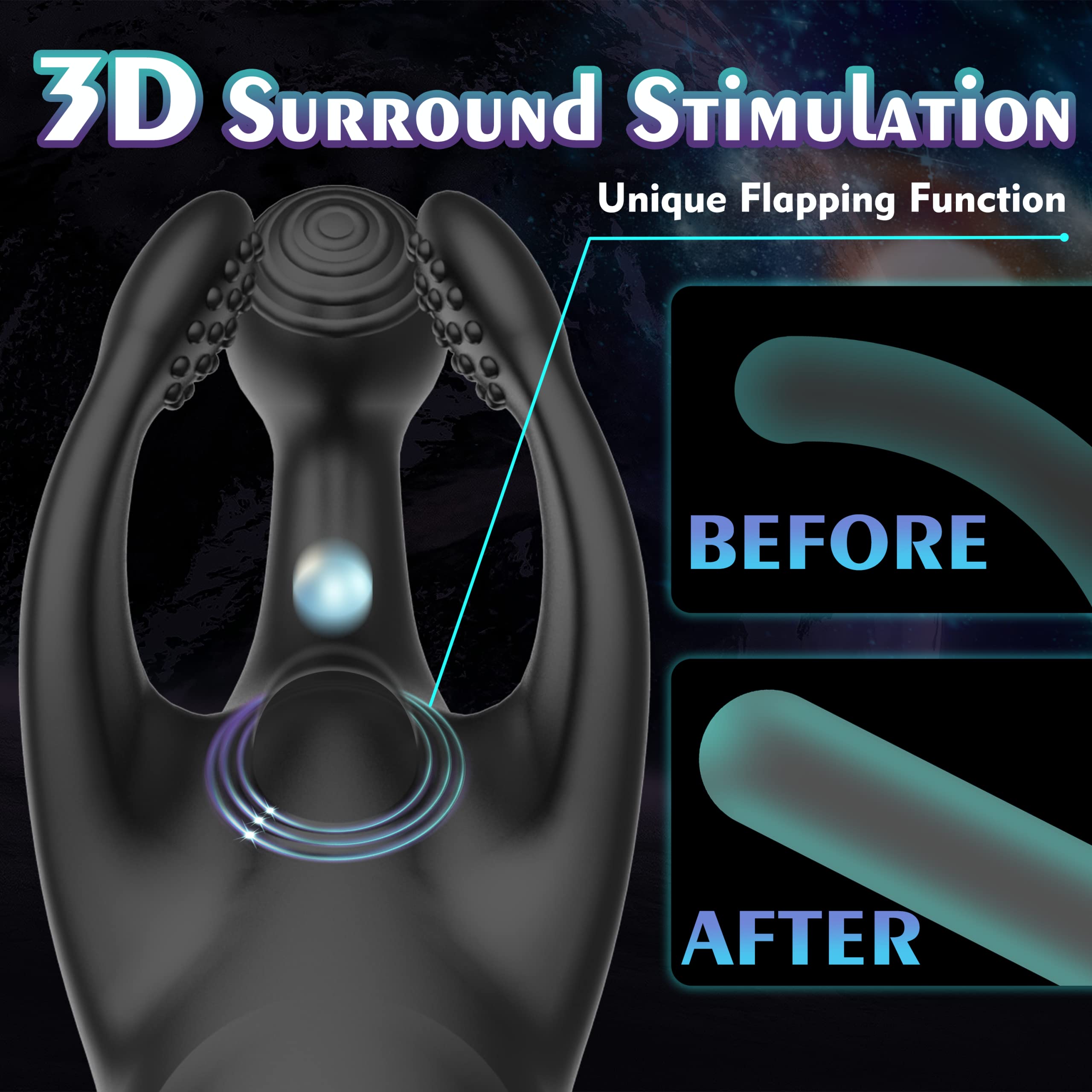 Penis vibrator met tikken en vibratie