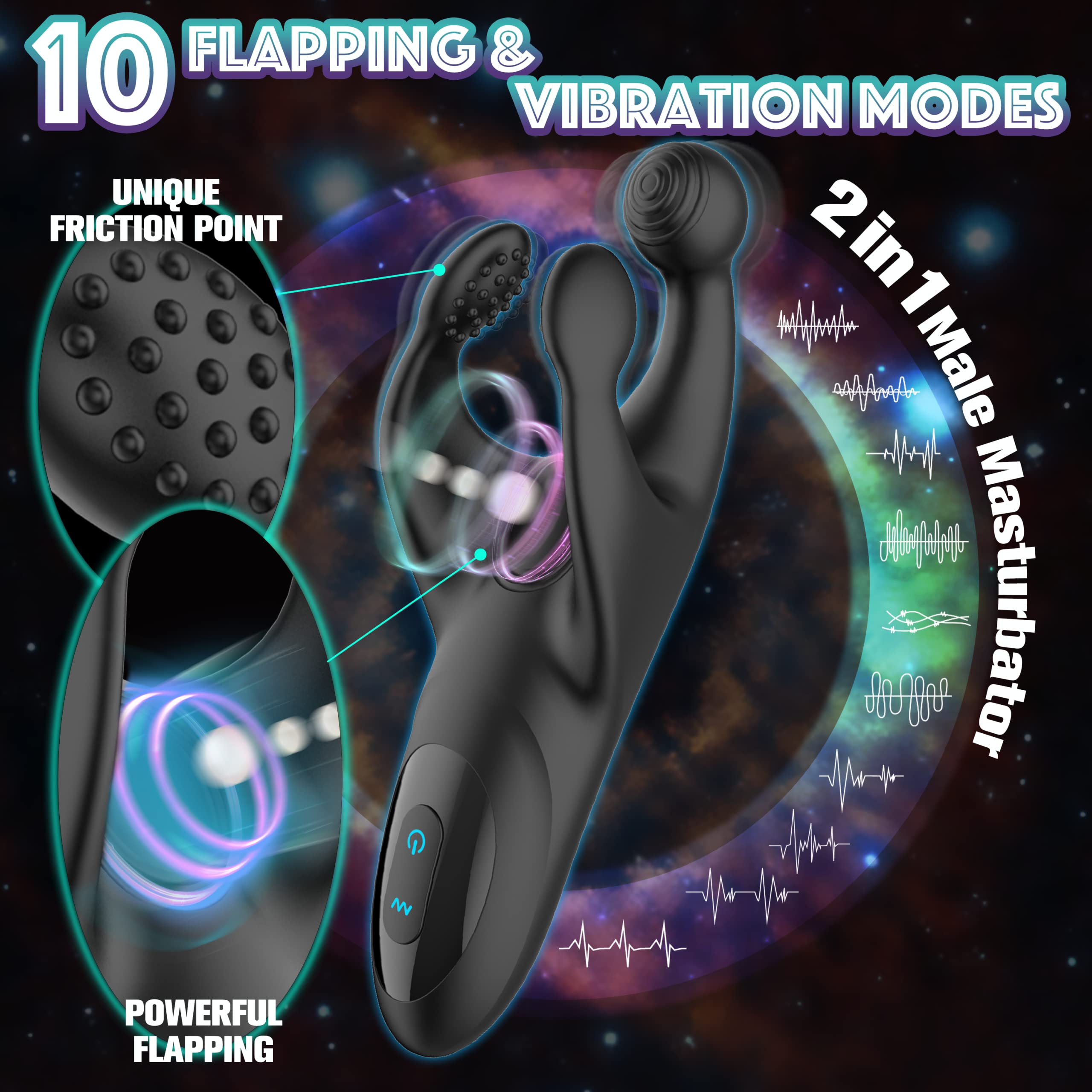 Penis vibrator met tikken en vibratie