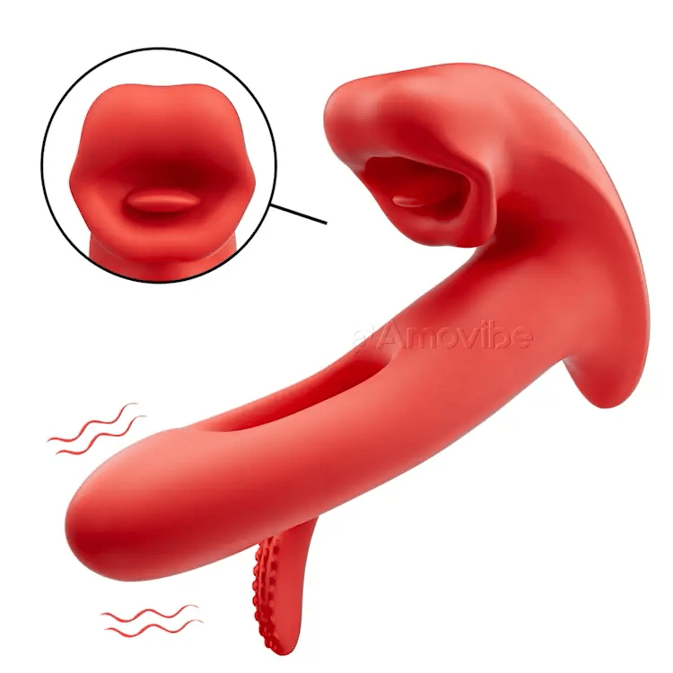 Flapperende Clitoris Vibrator met Kussende Mond & Vibratie