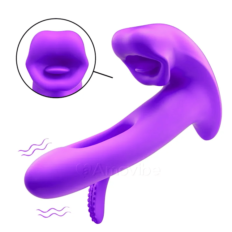 Flapperende Clitoris Vibrator met Kussende Mond & Vibratie