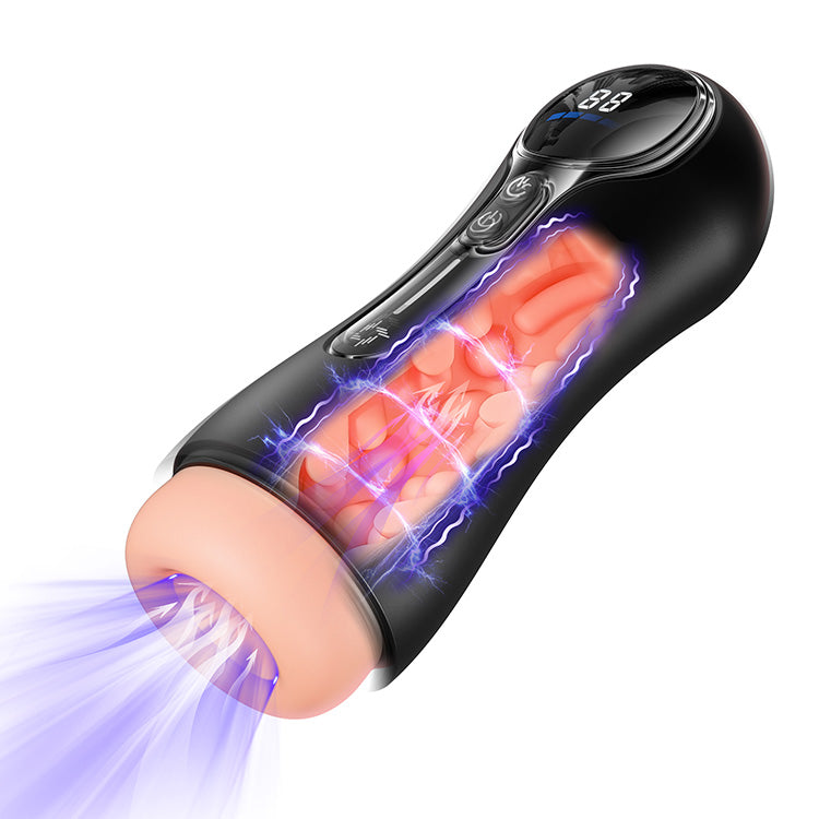 Auto mannelijke masturbator – 4 zuigingen, 9 vibraties, LED-display