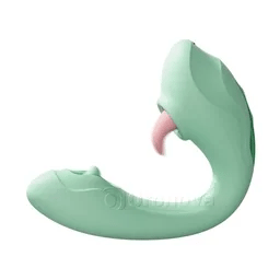 2-in-1 Tongue & Tapping Vibrator – Clitoral Stimulation, 7 Licking & 7 Tapping Modes