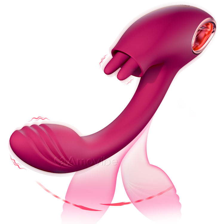 G Spot Vibrator met Dubbele Likfunctie
