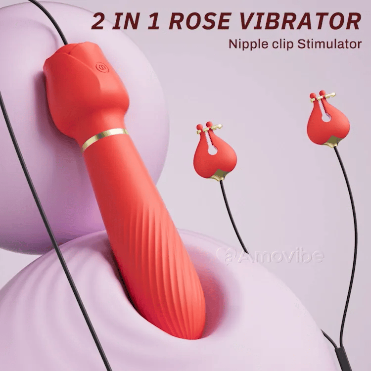 Clitorale vibrator met tepelklemmen