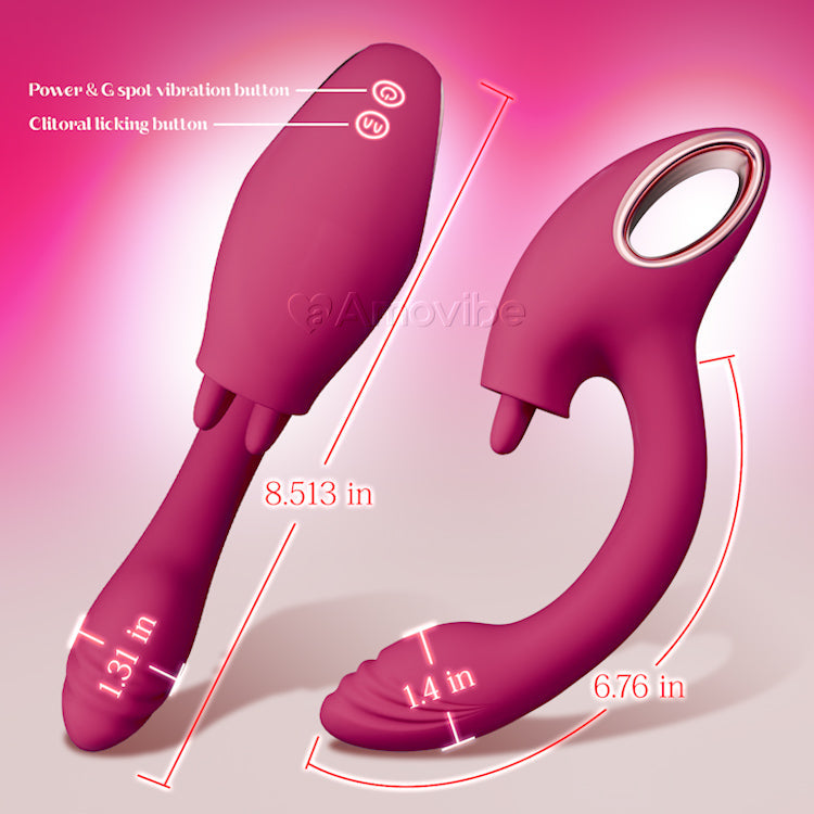 G Spot Vibrator met Dubbele Likfunctie
