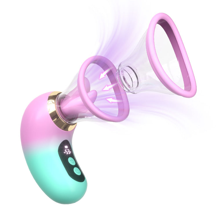 5-in-1 Vibrator met Zuigen, Likken en LCD-bediening