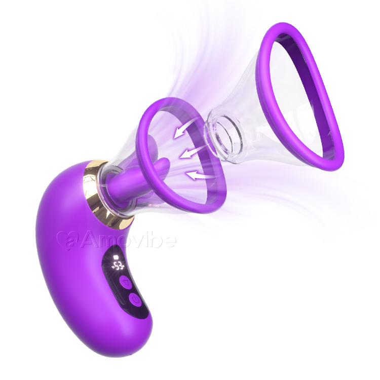 5-in-1 Vibrator met Zuigen, Likken en LCD-bediening