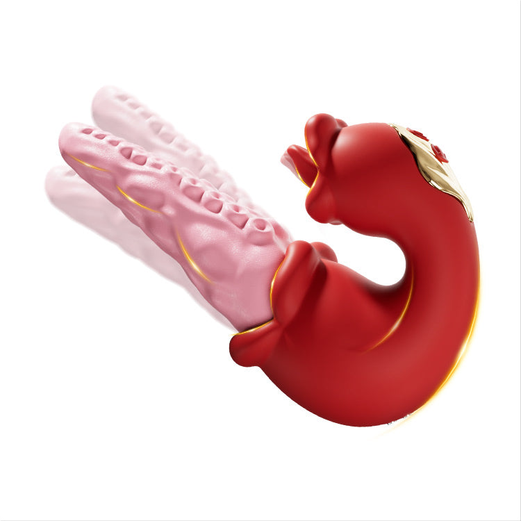 2-in-1 Octopus Vibrator met Plagerige Tong en 10 Trilmodes