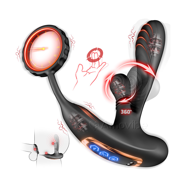 Prostaatstimulator met Rotatiefunctie en Drievoudige Vibratie