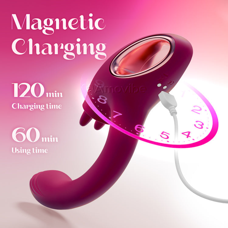 G Spot Vibrator met Dubbele Likfunctie