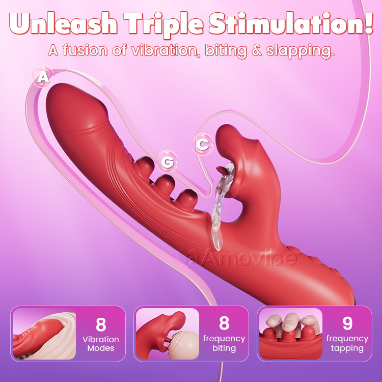 Kissing & Triple-Tap Vibrator – Clit- & G-Spot Stimulatie