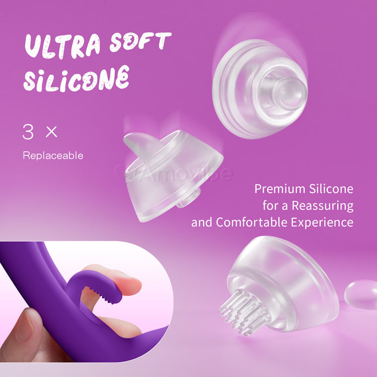 Innovatieve Flapping G-spot Vibrator met Vervangbare Siliconen Hoezen voor Tikkende, Kietelende & Likfunctie