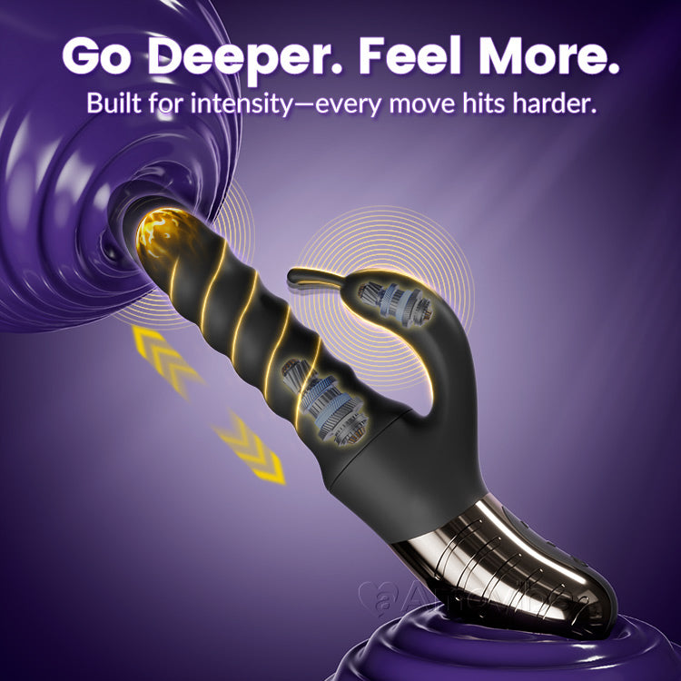 360° duwende en roterende massager voor G-spot en clitorale genot
