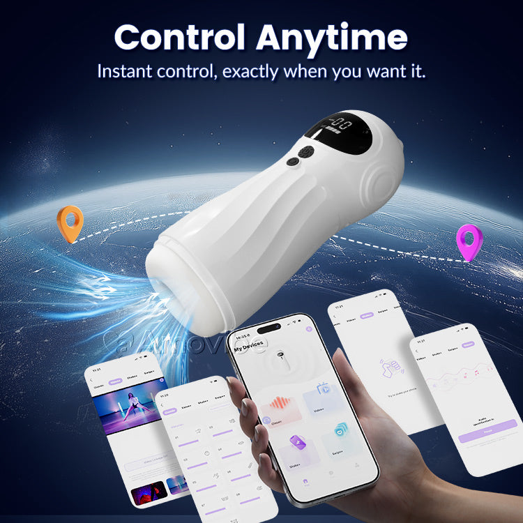 Automatische Mannen Masturbator – Zuiging & Trilling, App-bediening