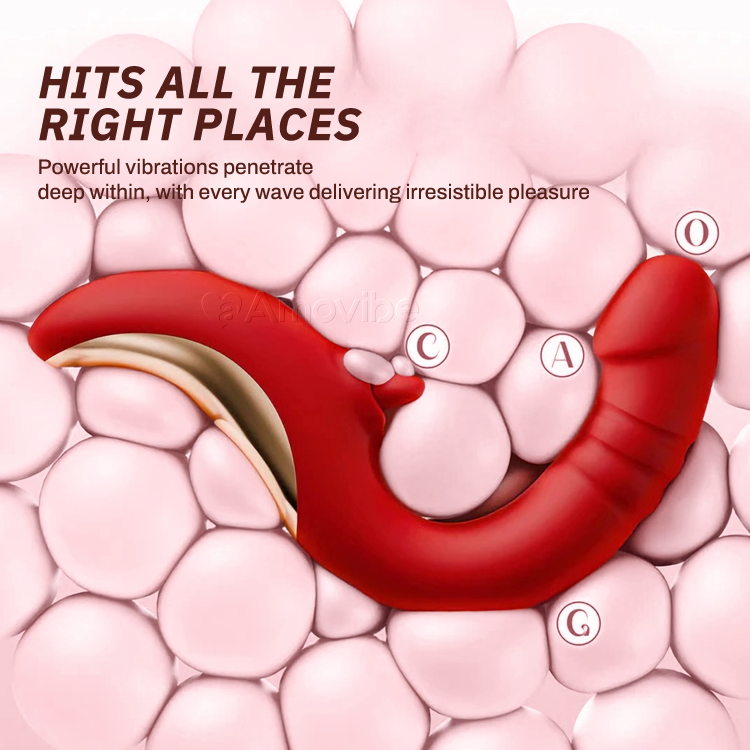 G-spot vibrator met likken & stoten