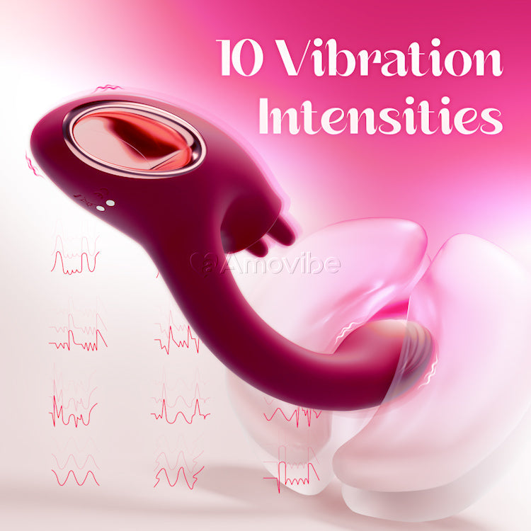 G Spot Vibrator met Dubbele Likfunctie