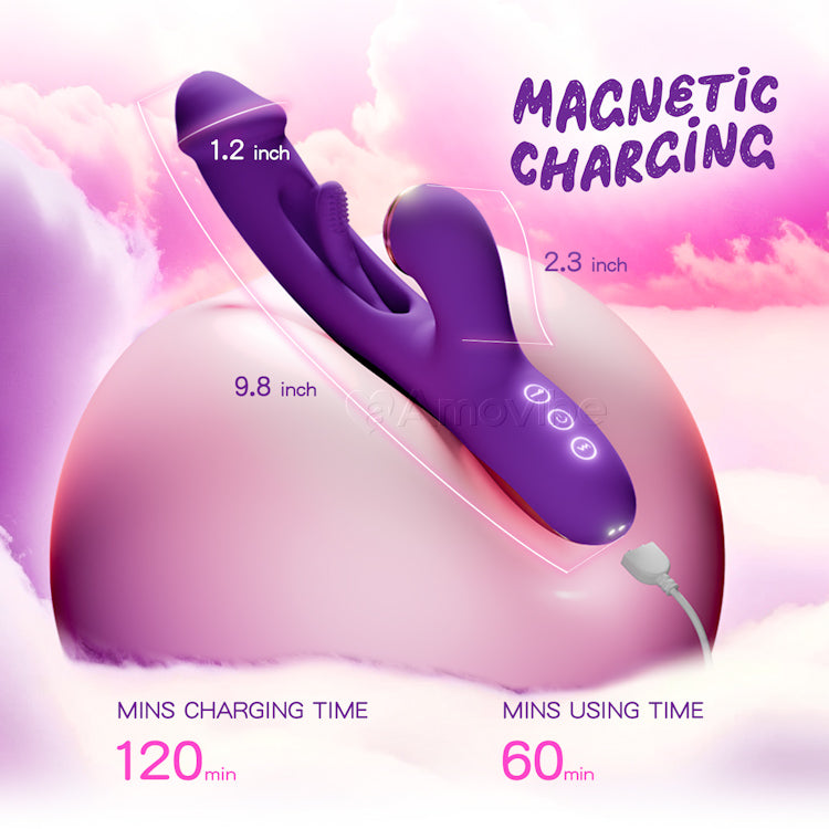Innovatieve Flapping G-spot Vibrator met Vervangbare Siliconen Hoezen voor Tikkende, Kietelende & Likfunctie