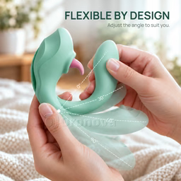 2-in-1 Tongue & Tapping Vibrator – Clitoral Stimulation, 7 Licking & 7 Tapping Modes