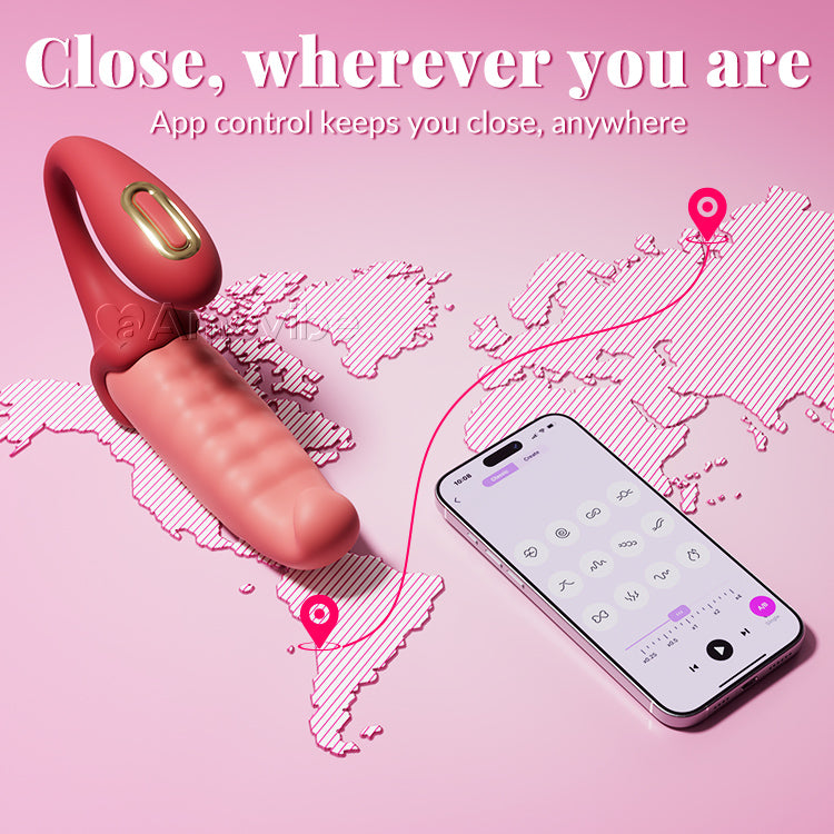 App-gestuurde G-spot vibrator: pulserende C-spot, stil