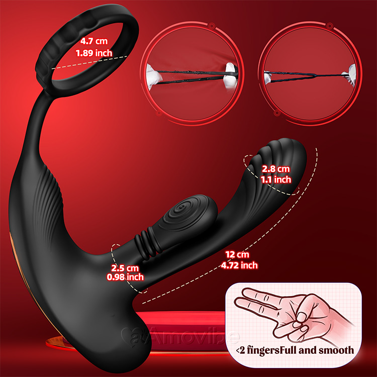 Prostaatstimulator met Rotatiefunctie en Drievoudige Vibratie