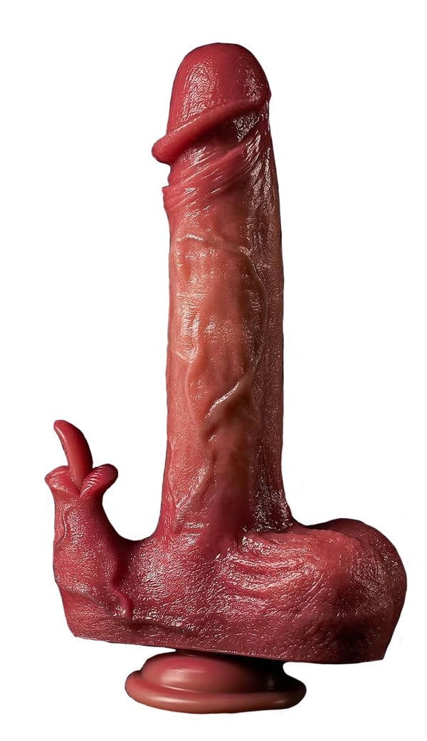 Levensgetrouwe Dubbele Vibrator Mond Dildo - USB Oplaadbaar & Stille Werking