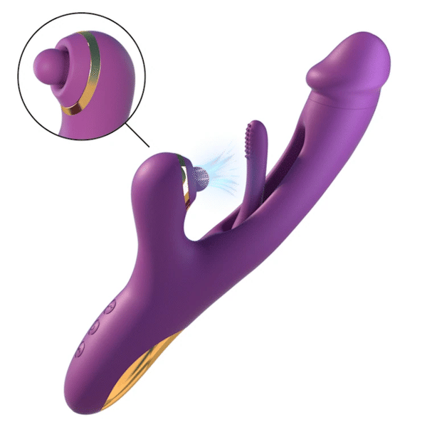 G-Pro2-vibrator met klapperen, vibratie en clitoraal tikken